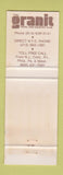 Matchbook Cover - Granit Hotel Country Club Kerhonkson NY WEAR