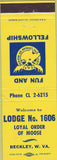 Matchbook Cover - Matchbook Cover Moose Lodge Beckley WV