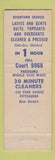 Matchbook Cover - 30 Minute Cleaners Pittsburgh PA