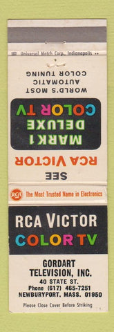 Matchbook Cover - RCA Victor TV Gordart Newburyport MA