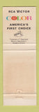 Matchbook Cover - RCA Victor TV Gordart Newburyport MA