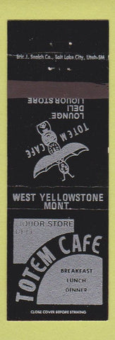 Matchbook Cover - Totem Cafe West Yellowstone MT