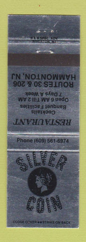 Matchbook Cover - Silver Coin Restaurant Hammonton NJ