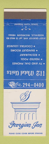Matchbook Cover - Georgian Inn Motel Roseville MI