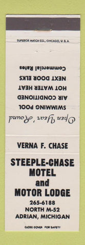 Matchbook Cover - Steeple Chase Motel Motor Lodge Adrian MI