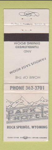 Matchbook Cover - Park T Hotel Rock Springs WY WEAR