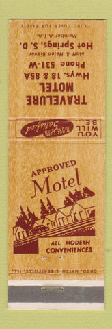 Matchbook Cover - Travelure Motel Hot Spring SD