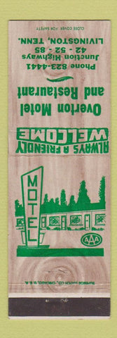 Matchbook Cover - Overton Motel Restaurant Livingston TN