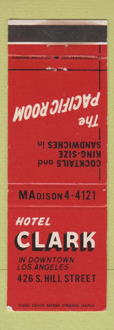 Matchbook Cover - Hotel Clark Los Angeles CA