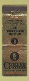 Matchbook Cover - Curlee Men's Clothes Williams Denver Colorado WEAR