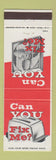 Matchbook Cover - Appliance Repair Industrial Training