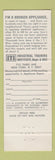 Matchbook Cover - Appliance Repair Industrial Training