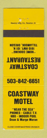 Matchbook Cover - Coastway Restaurant Motel Tillamook OR