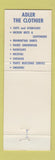 Matchbook Cover - Adler Men's Clothes Uniforms Philadelphia PA