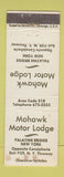 Matchbook Cover - Mohawk Motor Lodge Palatine Bridge NY STAINED