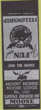 Matchbook Cover - Matchbook Cover Moose Lodge Mount Morris IL