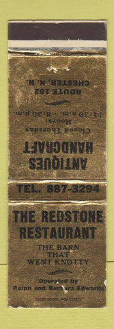Matchbook Cover - Redstone Restaurant Chester NH WEAR