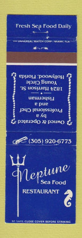 Matchbook Cover - Neptune Seafood Restaurant Hollywood FL