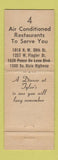 Matchbook Cover - Tyler's Restaurants Miami? FL WEAR
