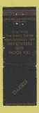 Matchbook Cover - Daeries Tea Room Restaurant Dover NH WORN