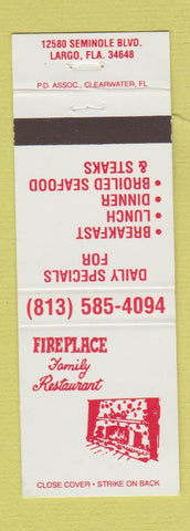 Matchbook Cover - Fireplace Family Restaurant Largo FL