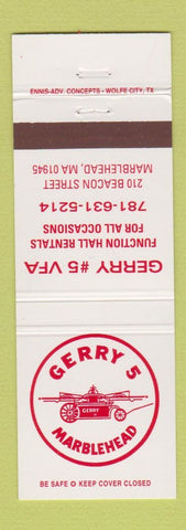 Matchbook Cover - Gerry 5 Marblehead MA