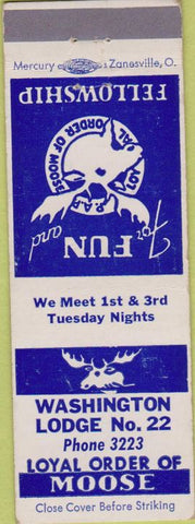 Matchbook Cover - Matchbook Cover Moose Lodge Washington PA