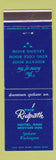 Matchbook Cover - Ridpath Hotel Motor Inn Spokane WA