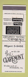 Matchbook Cover - The Claremont Petersburg VA