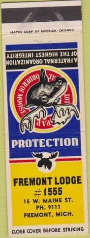 Matchbook Cover - Matchbook Cover Moose Lodge Fremont MI