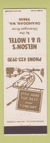 Matchbook Cover - Nelson's U&I Motel Okanogan WA