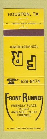 Matchbook Cover - Front Runner Restaurant Houston TX