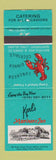 Matchbook Cover - Karl's Mariners Inn Northport LI NY