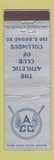 Matchbook Cover - Athletic Club of Columbus OH