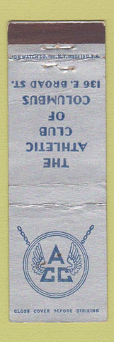 Matchbook Cover - Athletic Club of Columbus OH