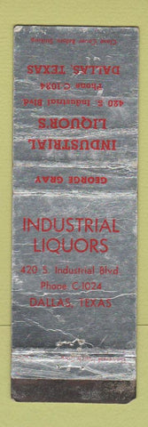Matchbook Cover - Industrial Liquors Dallas TX WORN
