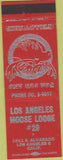 Matchbook Cover - Matchbook Cover Moose Lodge Los Angeles CA red
