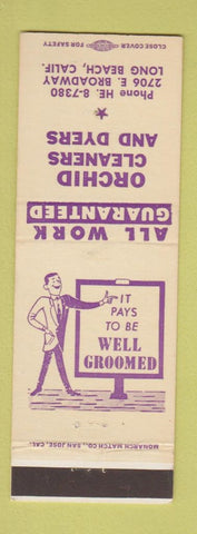 Matchbook Cover - Orchid Cleaners Dyers Long Beach CA