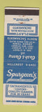 Matchbook Cover - Spurgeon's Cleaners Furriers Sacramento CA