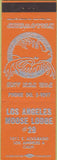 Matchbook Cover - Matchbook Cover Moose Lodge Los Angeles CA orange