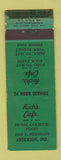 Matchbook Cover - Rich's Cafe Anderson IN WORN
