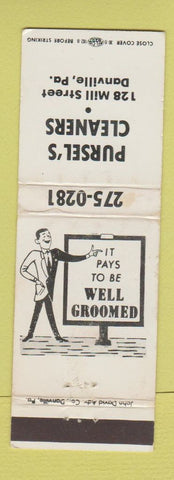 Matchbook Cover - Pursel's Cleaners Danville PA WEAR