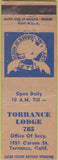 Matchbook Cover - Matchbook Cover Moose Lodge Torrance CA WEAR