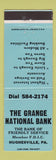 Matchbook Cover - Grange National Bank Hughesville PA