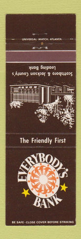 Matchbook Cover - Everybody's Bank Scottsboro Jackson Pisgah AL