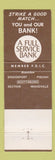 Matchbook Cover - Everybody's Bank Scottsboro Jackson Pisgah AL