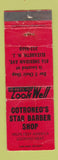 Matchbook Cover - Cotroneo's Star Barber Shop Elizabeth NJ WORN