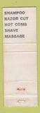 Matchbook Cover - Cotroneo's Star Barber Shop Elizabeth NJ WORN