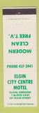 Matchbook Cover - Elgin City Centre Motel Elgin OR