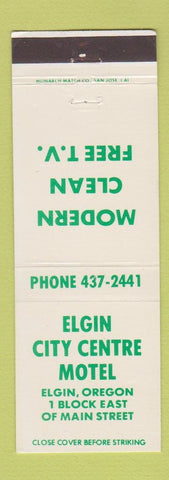 Matchbook Cover - Elgin City Centre Motel Elgin OR